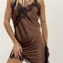 abito effetto  raso e pizzo con spallini lingerie